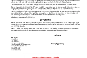 Quyết định 124/QĐ-UBND 2013 công tác tiếp nhận trả kết quả giải quyết thủ tục hành chính Thái Nguyên