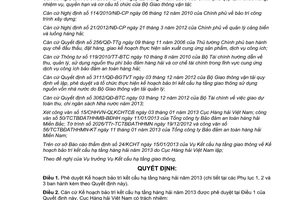 Quyết định 163/QĐ-BGTVT năm 2013 phê duyệt Kế hoạch bảo trì kết cấu hạ tầng hàng