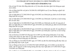 Quyết định số 04/2013/QĐ-UBND sửa đổi phí bảo vệ môi trường nước thải Đồng Nai