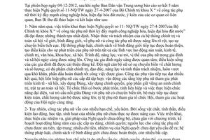 Kết luận 55/KL-TW 2013 thực hiện 11-NQ/TW công tác phụ nữ thời kỳ công nghiệp hóa hiện đại hóa