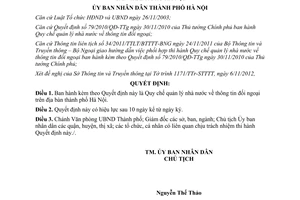 Quyết định 04/2013/QĐ-UBND Quy chế quản lý nhà nước về thông tin đối ngoại