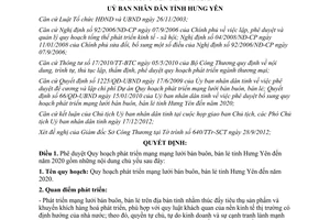 Quyết định 196/QĐ-UBND năm 2013 phát triển mạng lưới bán buôn lẻ Tỉnh Hưng Yên