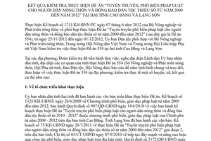 Báo cáo 09/BC-UBDT 2013 kết quả Tuyên truyền phổ biến pháp luật cho người dân nông thôn dân tộc thiểu số