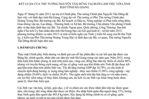 Thông báo 39/TB-VPCP kết luận của Thủ tướng Chính phủ Nguyễn Tấn Dũng tại buổi l