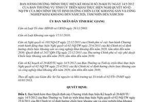 Quyết định 24/QĐ-UBND chiến lược khoáng sản và công nghiệp khai khoáng Bắc Giang