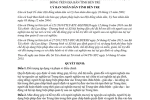 Quyết định 01/2013/QĐ-UBND mức đóng góp hỗ trợ đối với đối tượng trong sơ sở