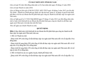Quyết định 09/2013/QĐ-UBND mức trích kinh phí từ khoản thu hồi phát hiện