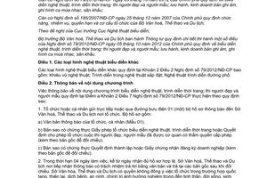 Thông tư 03/2013/TT-BVHTTDL hướng dẫn biểu diễn nghệ thuật trình diễn thời trang