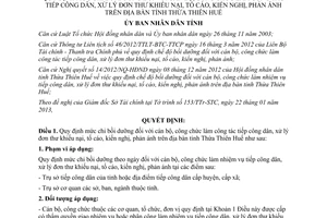 Quyết định 05/2013/QĐ-UBND Chi bồi dưỡng cán bộ công chức tiếp dân xử lý đơn