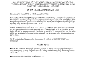 Quyết định 301/QĐ-UBND năm 2013 hỗ trợ vật liệu xây dựng đầu tư công trình