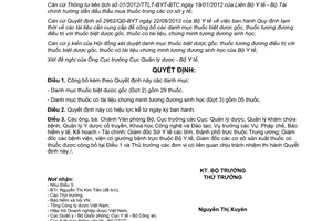 Quyết định 344/QĐ-BYT năm 2013 công bố thuốc biệt dược gốc Đ2 thuốc có tài liệu chứng minh tương đương sinh học Đ3