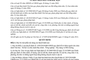 Quyết định 194/QĐ-UBND năm 2013 hủy bỏ nội dung văn bản pháp luật Bắc Kạn