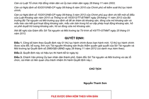 Quyết định 271/QĐ-UBND năm 2013 thủ tục hành chính Sở Tài nguyên Cần Thơ