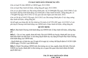 Quyết định 02/2013/QĐ-UBND hành động tiết kiệm chống lãng phí tỉnh Hưng Yên