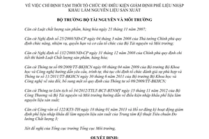 Quyết định 130/QĐ-BTNMT chỉ định tạm thời tổ chức đủ điều kiện giám định