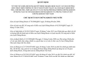 Quyết định 53/QĐ-UBCK năm 2013 sửa đổi Quyết định 306/QĐ-UBCK