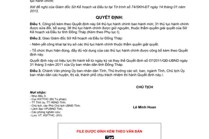 Quyết định số 121/QĐ-UBND-HC 2013 thủ tục hành chính mới sửa đổi Sở Kế hoạch Đầu tư Đồng Tháp