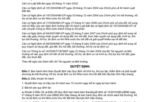 Quyết định 02/2013/QĐ-UBND trình tự thủ tục lập thẩm định phê duyệt phương án