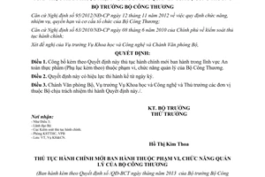 Quyết định 683/QĐ-BCT năm 2013 thủ tục hành chính lĩnh vực An toàn thực phẩm