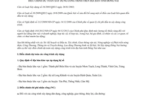 Hướng dẫn 255/HD-SXD điều chỉnh dự toán xây dựng công trình tỉnh Đồng Nai