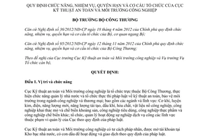 Quyết định 699/QĐ-BCT năm 2013 chức năng nhiệm vụ quyền hạn cơ cấu Cục Kỹ thuật