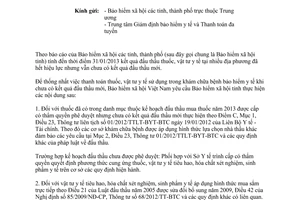 Công văn 653/BHXH-DVT thanh toán thuốc khám chữa bệnh bảo hiểm y tế