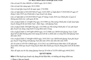 Quyết định 518/QĐ-UBND năm 2013 quy hoạch chung xây dựng đô thị Điện Bàn