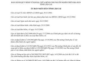 Quyết định 04/2013/QĐ-UBND Quy định khám chữa bệnh cho người nghèo tỉnh Lào Cai