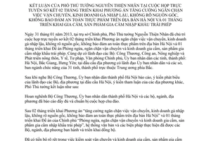 Thông báo 70/TB-VPCP kết luận của Phó Thủ tướng Nguyễn Thiện Nhân tại cuộc họp