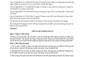 Thông tư 01/2013/TT-BXD hướng dẫn xác định quản lý chi phí quy hoạch xây dựng