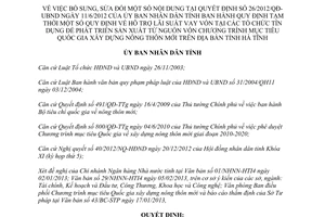 Quyết định 09/2013/QĐ-UBND sửa đổi Quyết định 26/2012/QĐ-UBND