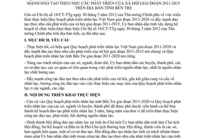 Kế hoạch 665/KH-UBND thực hiện Chỉ thị 18/CT-TTg phát triển nhân lực