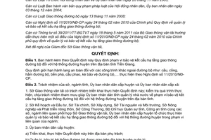 Quyết định 04/2013/QĐ-UBND phạm vi bảo vệ kết cấu hạ tầng giao thông đường bộ