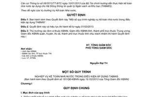 Quyết định 161/QĐ-KBNN 2013 nghiệp vụ kế toán nhà nước trong điều kiện áp dụng TABMIS