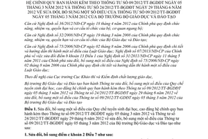 Thông tư 03/2013/TT-BGDĐT sửa đổi Quy chế tuyển sinh đại học cao đẳng chính quy