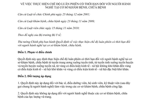 Quyết định 14/2013/QĐ-TTg thực hiện chế độ luân phiên có thời hạn người