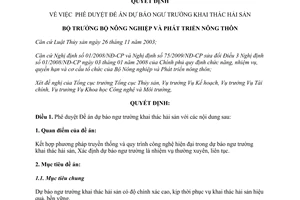 Quyết định 301/QĐ-BNN-TCTS năm 2013 phê duyệt đề án dự báo ngư trường khai thác hải sản