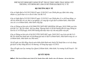 Quyết định 566/QĐ-BYT năm 2013 phê duyệt Định mức kinh tế kỹ thuật thực hiện tha