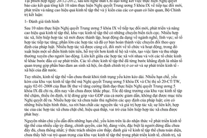 Kết luận 56-KL/TW năm 2013 đổi mới phát triển nâng cao hiệu quả kinh tế tập thể