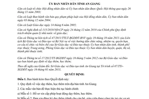 Quyết định 04/2013/QĐ-UBND Quy định việc dạy học thêm trên địa bàn tỉnh An Giang