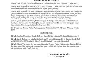 Quyết định 04/2013/QĐ-UBND Quy chế làm việc của Ủy ban nhân dân quận 2