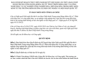 Quyết định 182/QĐ-UBND 2013 Kế hoạch Phát triển khoa học công nghệ công nghiệp hóa Lai Châu