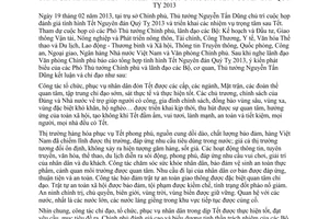 Thông báo 79/TB-VPCP kết luận Thủ tướng Chính phủ Nguyễn Tấn Dũng tại cuộc họp