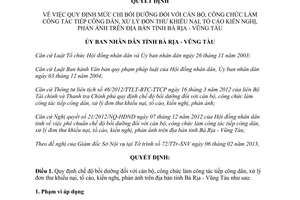 Quyết định 14/2013/QĐ-UBND mức chi bồi dưỡng đối với cán bộ công chức tiếp dân