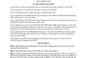 Quyết định 09/2013/QĐ-UBND Quy định phòng chữa cháy rừng Tỉnh Thừa Thiên Huế