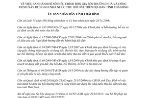 Quyết định 03/2013/QĐ-UBND hệ số điều chỉnh đơn giá bồi thường nhà công trình