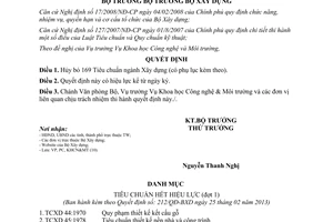 Quyết định 212/QĐ-BXD năm 2013 hủy bỏ Tiêu chuẩn ngành Xây dựng