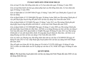 Quyết định 09/2013/QĐ-UBND quy hoạch phát triển vật liệu xây dựng Ninh Thuận