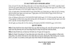 Quyết định 07/2013/QĐ-UBND hỗ trợ kinh phí khuyến nông Hòa Bình