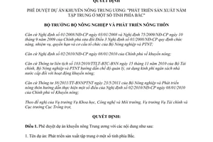 Quyết định 393/QĐ-BNN-KHCN năm 2013 phê duyệt dự án khuyến nông Trung ương